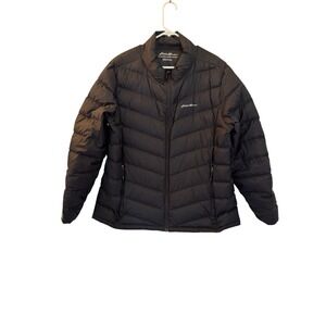 Eddie Bauer Packable Down Jacket Black 650 Fill Puffer XXL Womens